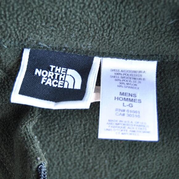 The North Face Large Green Quarter Zip Sweater w/ Front Zipper Pocket - Picture 4 of 4